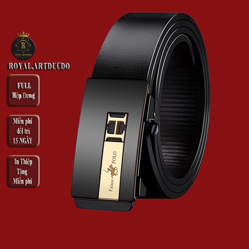 Thắt lưng nam FAIAOEPOLO chất liệu da bò full hộp đựng cao cấp - art22