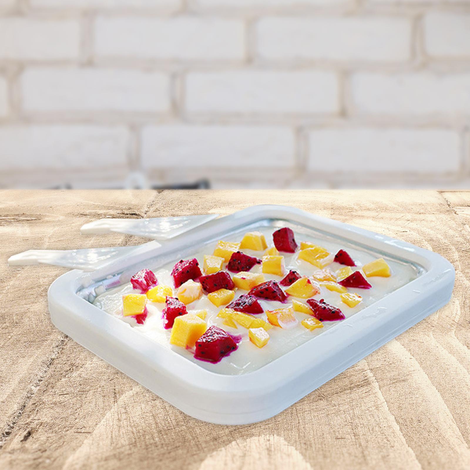 Lovely Homes Ice Cream Maker Pan Cold Sweet Fried Food Plate DIY Kitchenware 8.86inchx6.89inch Versatile for Holidays Parent Child Activities Birthday