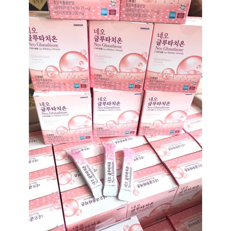 BỘT UỐNG TRẮNG DA NEO GLUTATHIONE hộp 30 gói Hàn Quốc