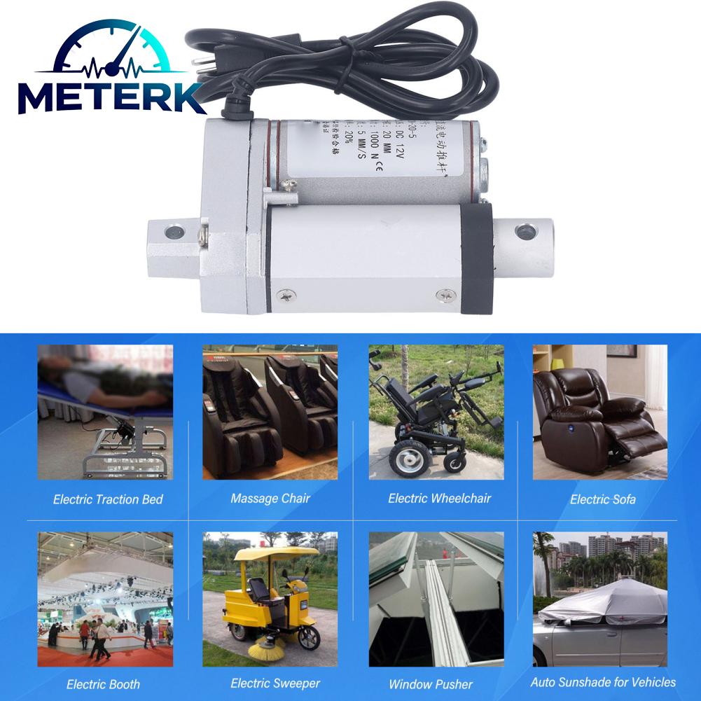 Meterk ตัวกระตุ้นเชิงเส้นไฟฟ้าตัวกระตุ้นการเคลื่อนไหว 1000N แรงขับอลูมิเนียมอัลลอยด์สำหรับอุปกรณ์ ราคา 1,699 บาท*ส่งฟรี