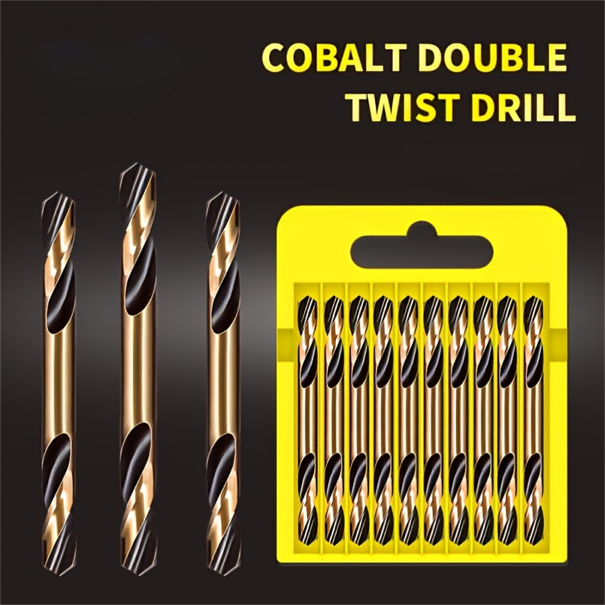 10 cái HSS Mũi khoan bạch kim Đầu Kép 3mm/3.2mm/3.5mm/4mm. Cơ thể cứng đầu khoan thép kim loại sắt