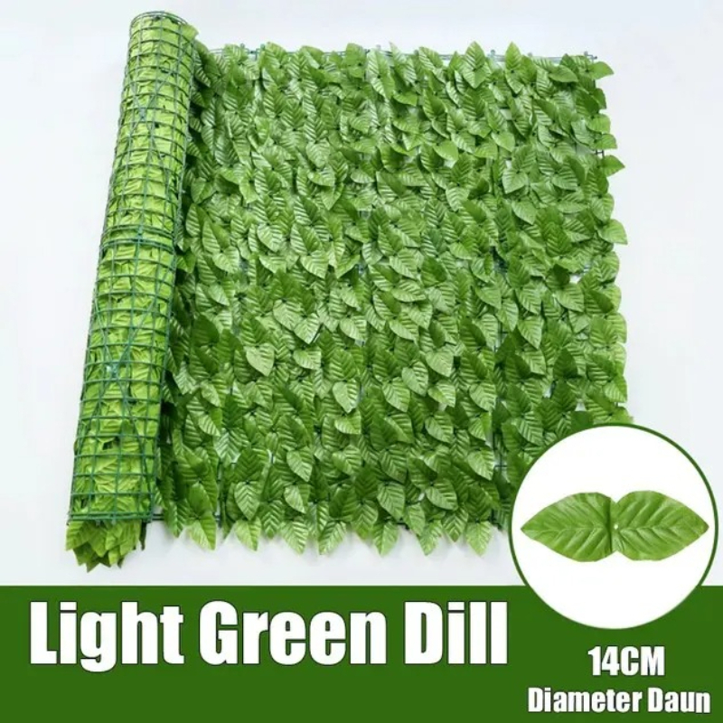 SPACEMOMENT Daun Dinding Sintetis 1M/0.5M×3M / Tanaman Hias Daun Rambat Juntai Sintetis Plastik Dinding Bunga Dekorasi dinding Daun buatan Green Watermelon Ornamental Leaves Pollution-free Daun pagar