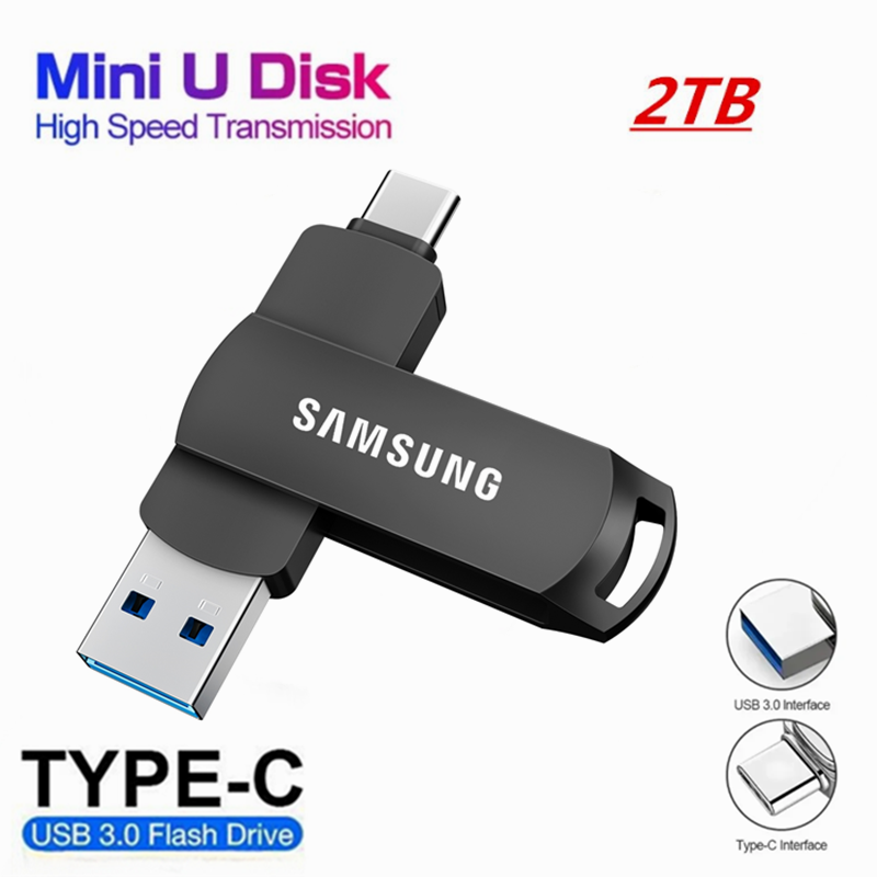 SAMSUNG OTG TYPE-C USB Flash Drive 1TB 2TB USB3.0 Waterproof Pendrive OTG Pen Drive for Android PC ราคา 356 บาท*ส่งฟรี