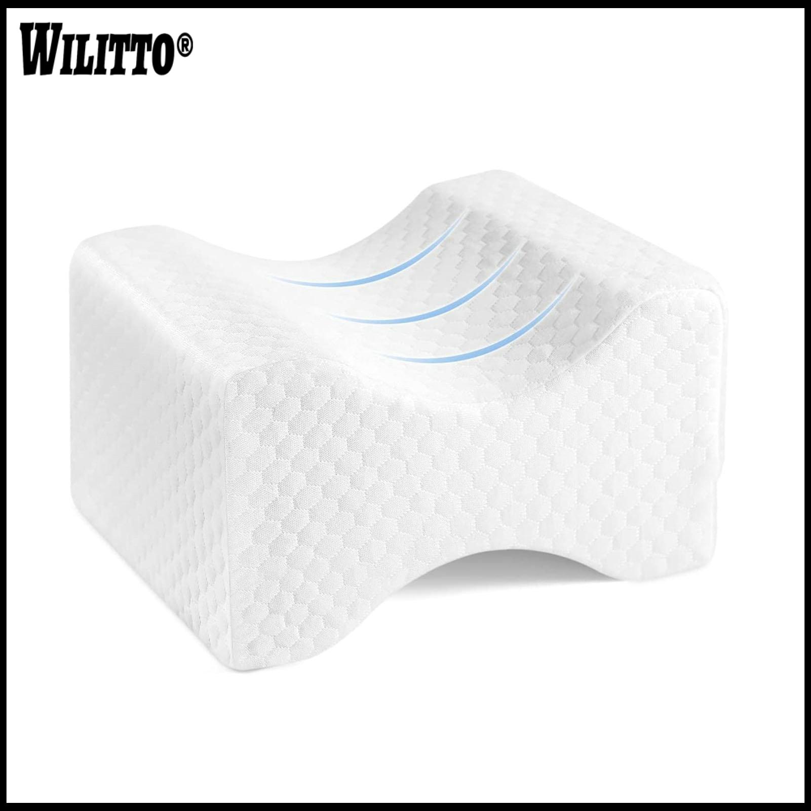 Knee Pillow Ergonomic Leg Cushion Leg Pillow Memory Foam for Side Sleepers Comfortable Knee Cushion Pressure Relief Firm Support for Better Sleep and Pain Relief Ideal Leg Support Cushion for Travel ราคา 318 บาท*ส่งฟรี