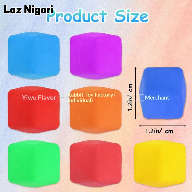 Laz Nigori Mini Stress Relief Cube TPR Squishy Toy for Anxiety Relief and Sensory Play ราคา 21 บาท*ส่งฟรี