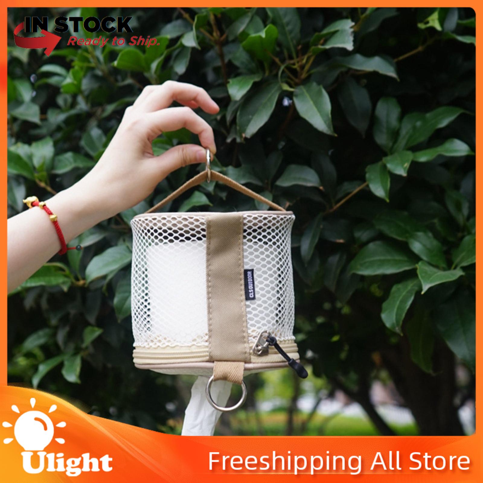 Ulight Outdoor Toilet Paper Holder Hanging Paper Roll Holder with Metal