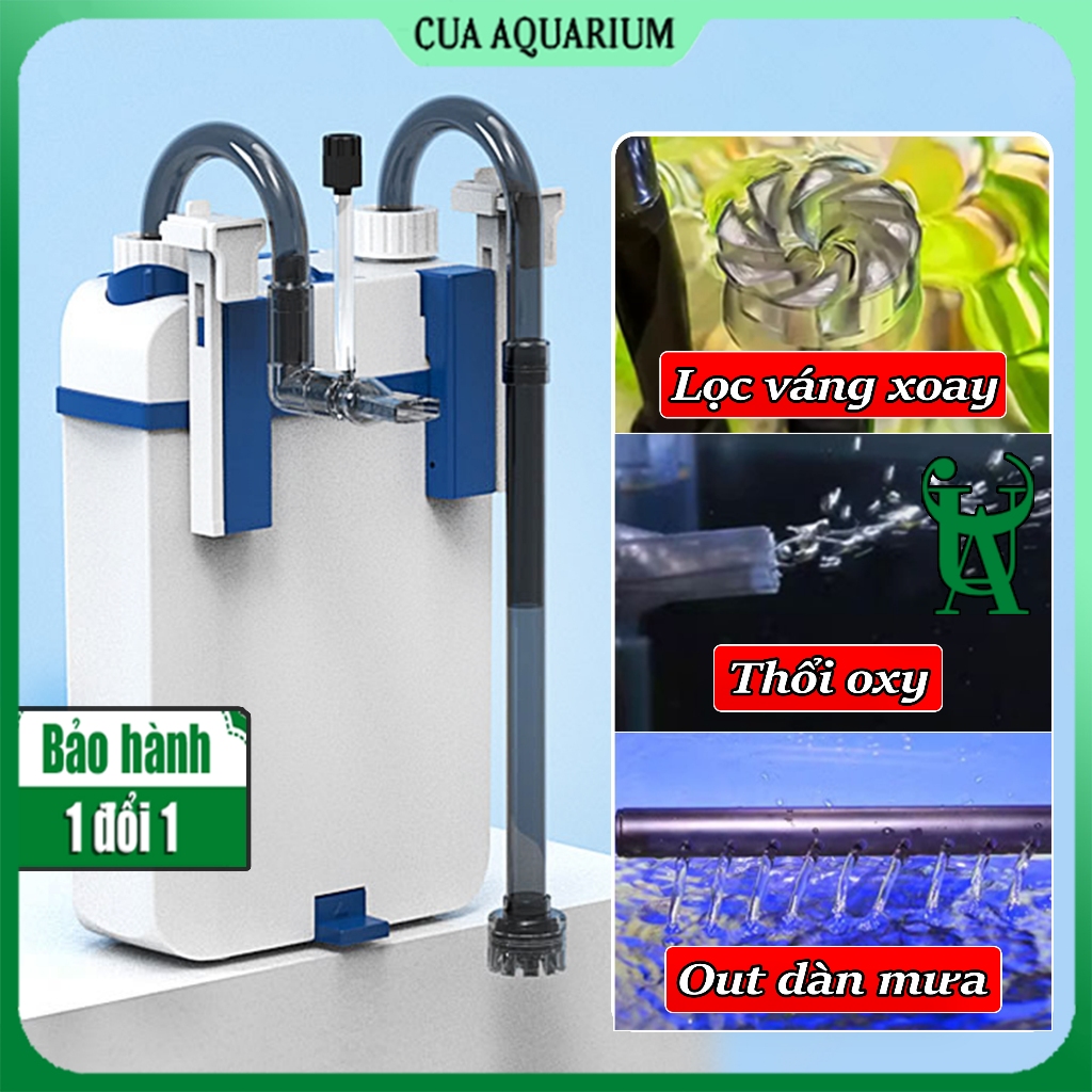  Máy lọc treo có váng xoay SUNSUN YBG 600 500 400 300 cho bể cá hồ thủy sinh 