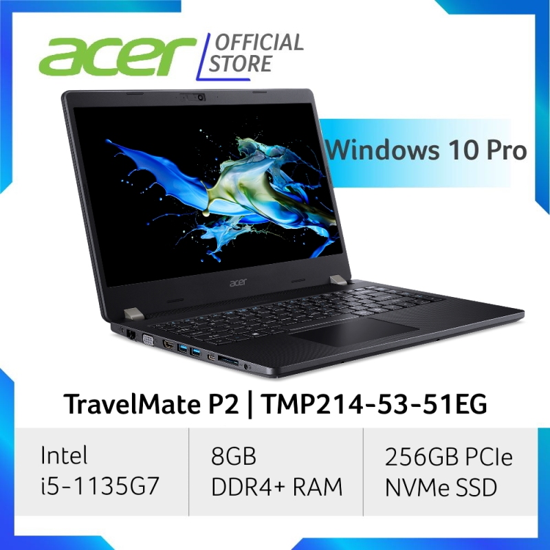 Acer TravelMate P2 TMP214-53-51EG Business Laptop with Windows 10 Professional, 11th Gen Intel Core i5-1135G7 processor