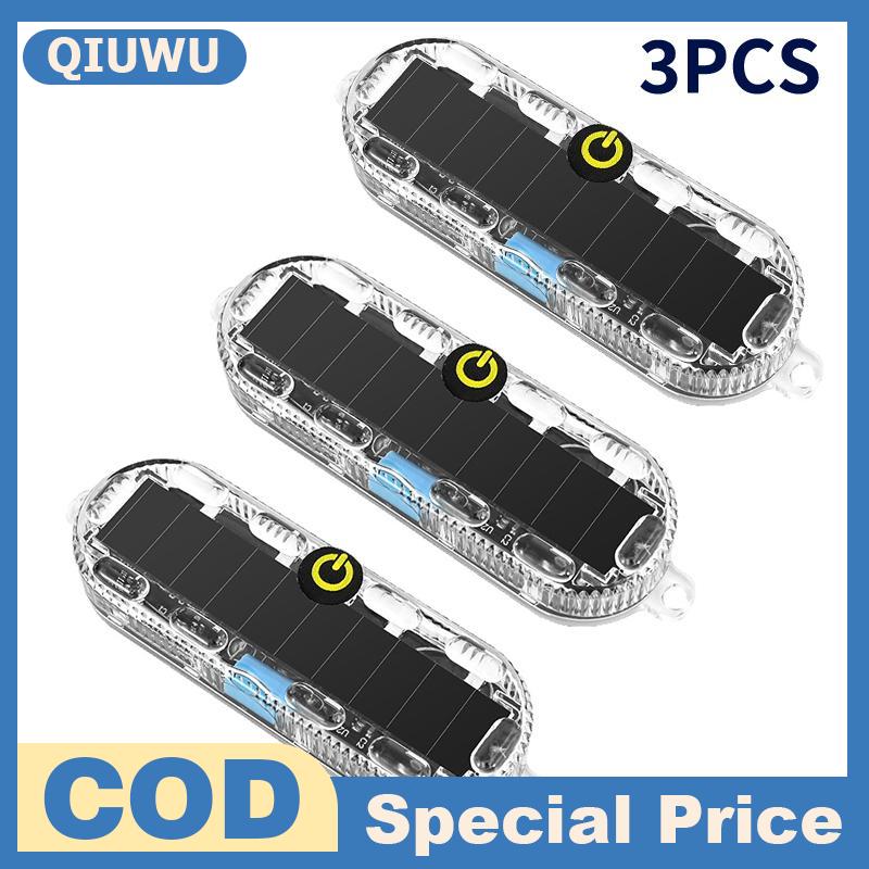 QIUWU Năng lượng mặt trời LED nhấp nháy cảnh báo ánh sáng nhấp nháy sáng với thiết kế bền cho kiểm soát giao thông trường học xe buýt khu vực an toàn
