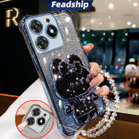 Feadship Case for infinix smart 8 tecno spark go 2024 hot 40i spark 20 20c phone casing shockproof Cover new design aesthetic Rabbit makeup mirror with holder Bracelet for girls SJSFTUSL01