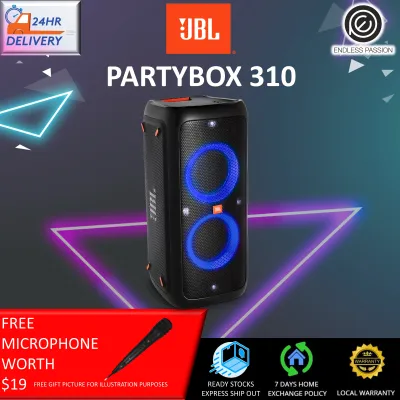 JBL PartyBox 310 - High Power Portable Wireless Bluetooth Party Speaker [24 Hours Delivery + Free Mic]