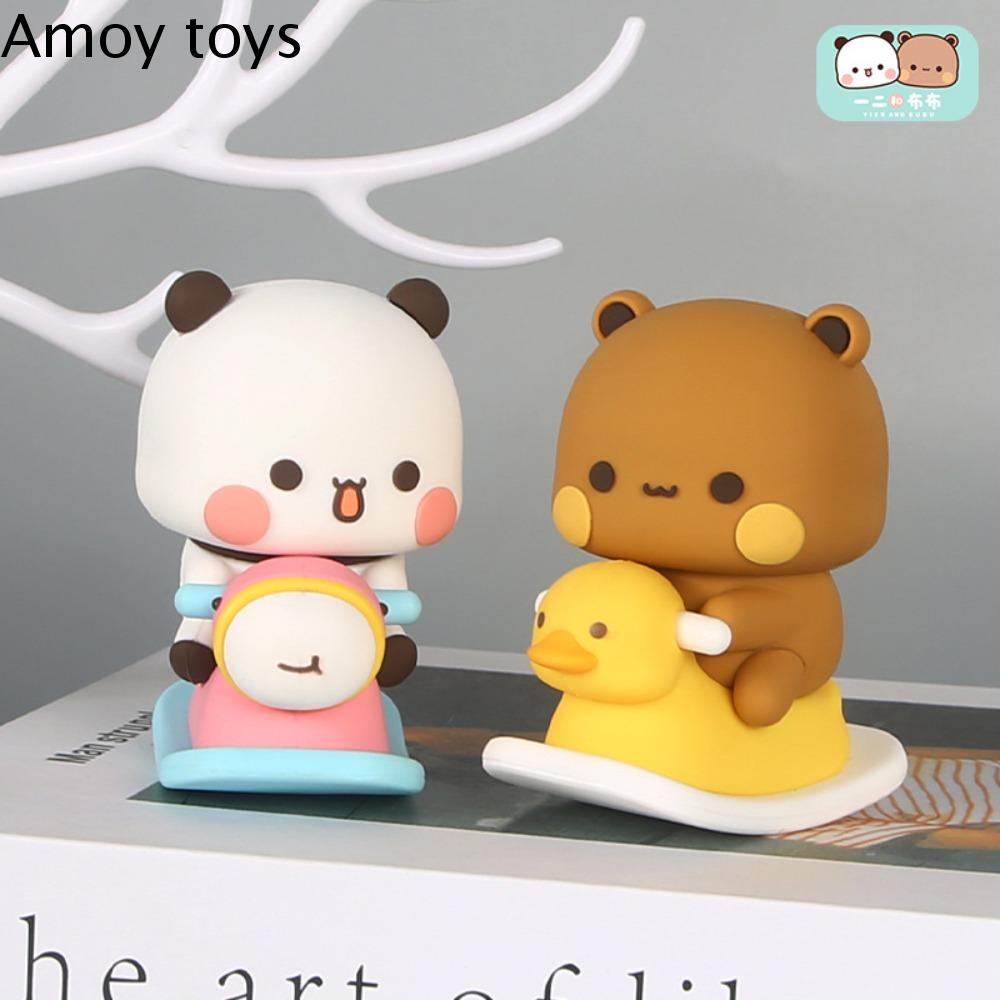 AMOY Mô hình anime Mô hình gấu trúc Bubu DUDU Gấu Gấu trúc Búp bê hình gấu trúc Bubu DUDU Dễ thương 
