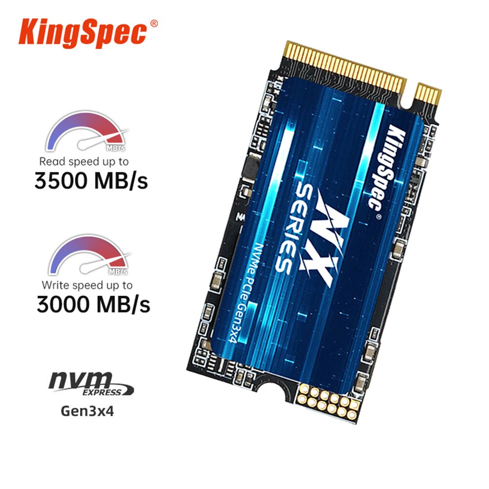  Kingspec M.2 Nvme Pcie 3.0 SSD 1Tb 512GB 500G M.2 2242 Pcie Ổ đĩa cứng Ổ cứng lưu trữ thể rắn nội bộ cho máy tính xách tay Máy tính để bàn 