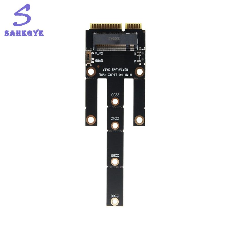 greatbuy666-MSATA to NGFF M.2 Adapter Card Mini PCI-E to NVME Converter Supports 2230 2242 2260 2280 M.2 SSD ราคา 121 บาท*ส่งฟรี