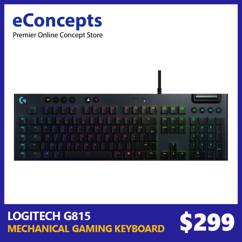 Logitech G815 Lightsync Wired RGB Mechanical Gaming Keyboard Singapore
