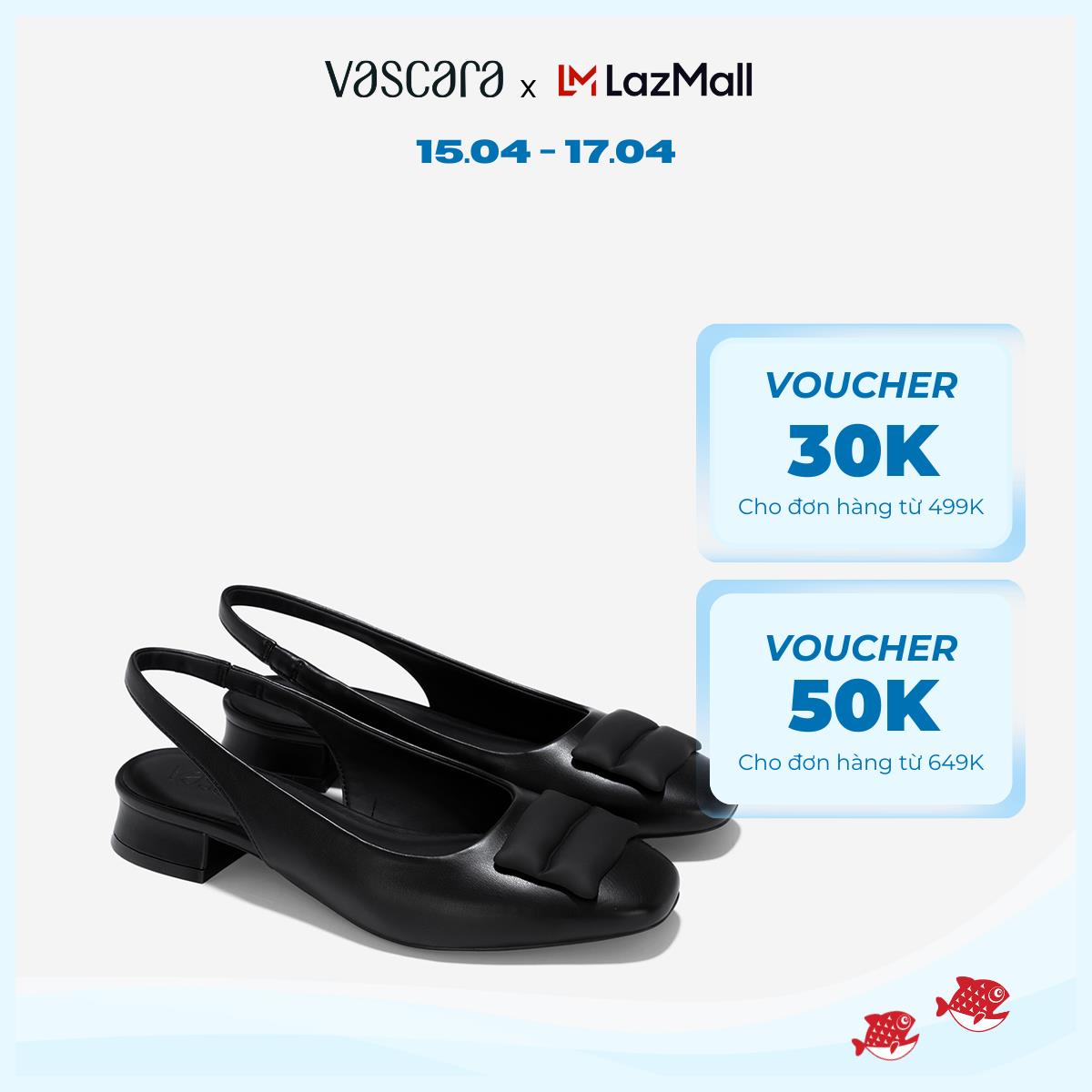 [Voucher 30K | 15.4] Vascara Giày Slingback Nhấn Trang Trí - BMN 0649