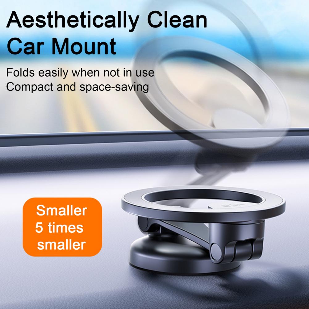 【Storewide Sale】 Magnetic Car Phone Holder Zinc Alloy Secure And Stylish Mount Foldable Anti-shake Car Phone Holder for Easy Navigation