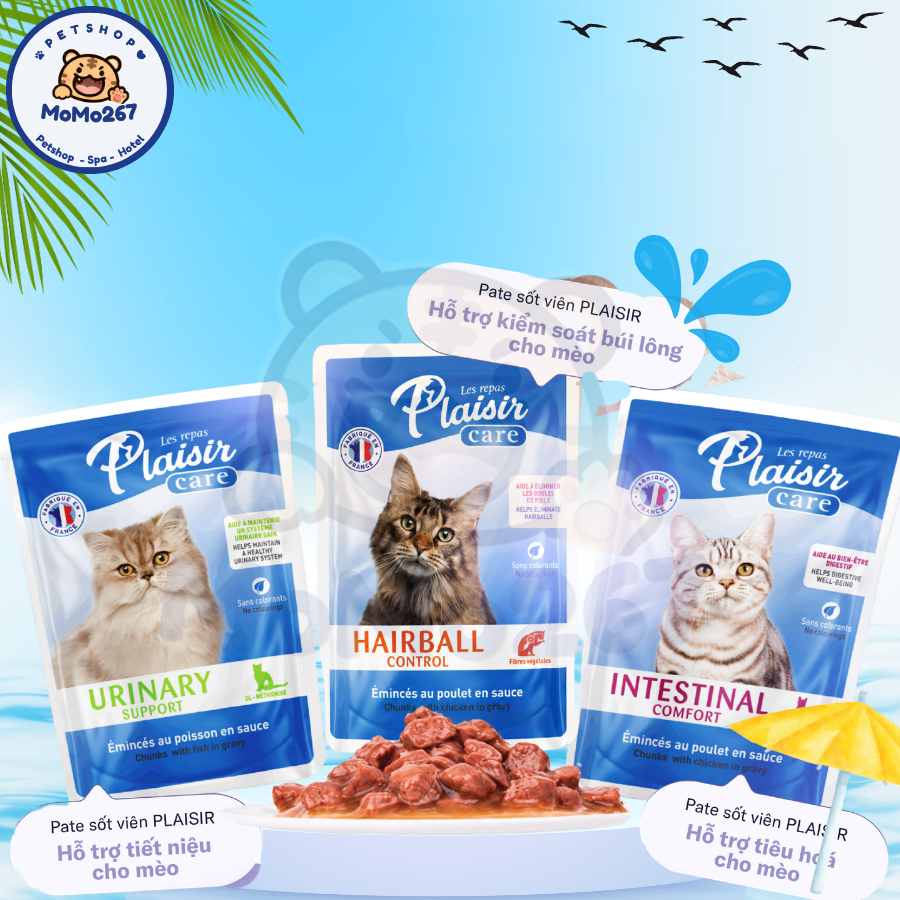 Pate Plaisir cho mèo 85g -Hỗ trợ tiết niệu, búi lông ...