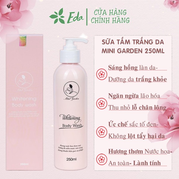 Sữa tắm trắng da hương nước hoa chính hãng Mini Garden giúp da sáng hồng mềm mại, không gây kích ứng- Sữa tắm nước hoa thơm lâu, Eda Cosmetics giá rẻ
