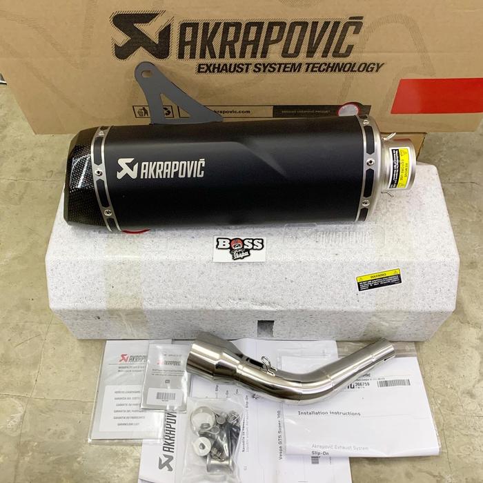 KNALPOT AKRAPOVIC NEW BLACK VESPA GTS GTV 200 250 300 Harga 20,669,000 rupiah*Gratis Ongkir