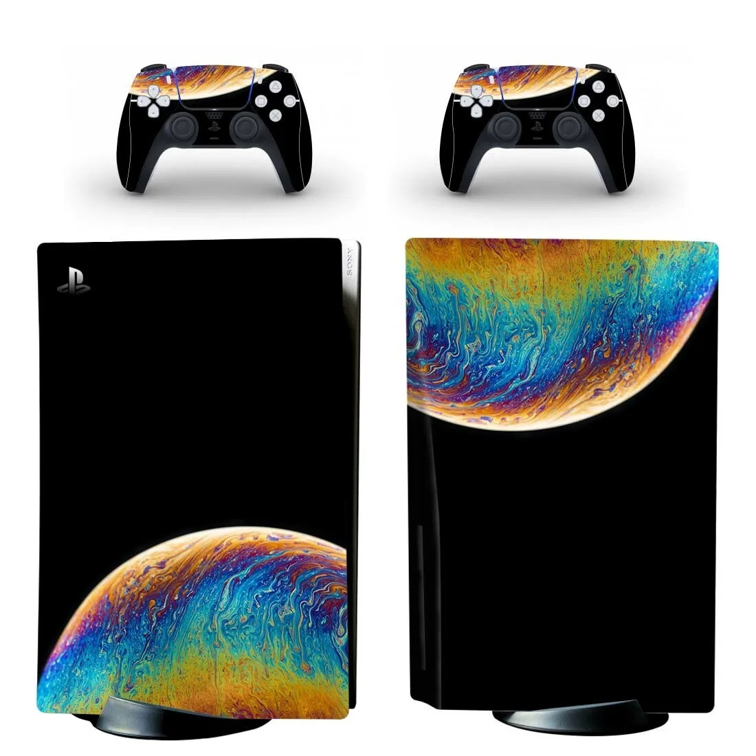 【Bestseller Alert】 Planet Sky Design Ps5 Standard Disk Edition Skin Sticker Decal Cover For 5 Console Controllers Ps5 Skin Cover Vinyl