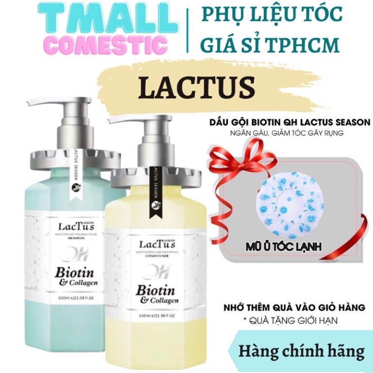 Chính hãng Dầu gội biotin lactus season giảm rụng tóc, ngăn gàu dưỡng ẩm QH lactus season biotin collagen