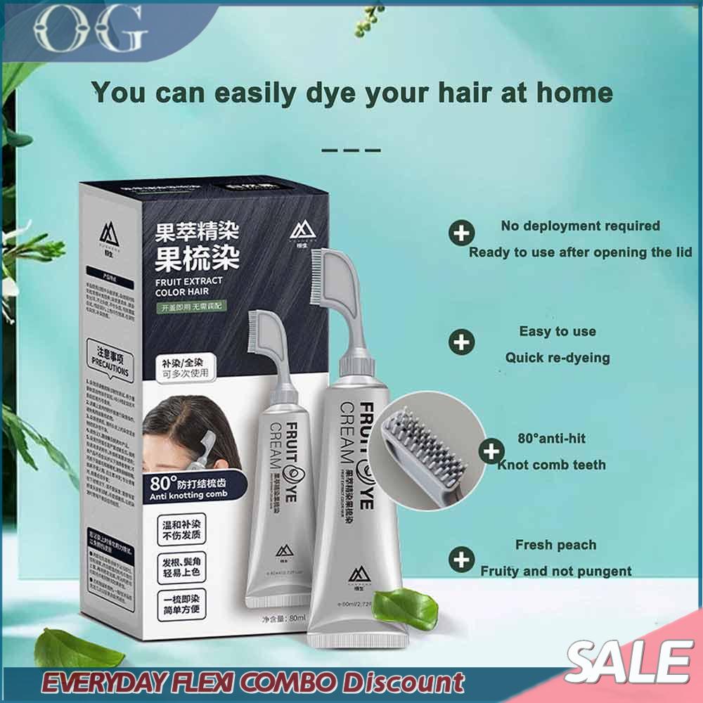 Black Fruit Hair Dyeing Cream, Natural Hair Dye, Easy Dye your hair at home Hair Dye for Gray Hair Coverage Hair accessories