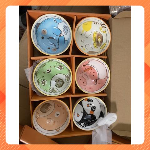 Set bộ 6 bát con kèm 6 đôi đũa đóng hộp xịn