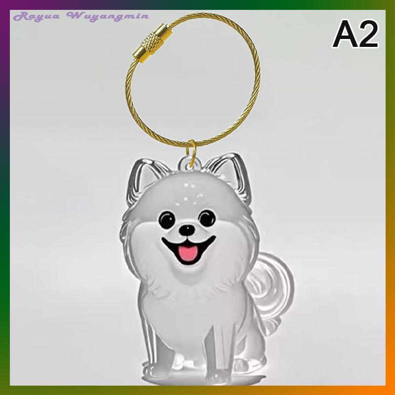 Rayua Rõ ràng Puppy tóc tưởng niệm lưu niệm viên nang pet của chó lông container tự làm mặt dây chuyền Keychain trang trí vật nuôi những người yêu thích nhà hiển thị Quà Tặng - 5