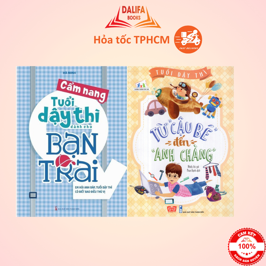 Sách - Combo Cẩm nang tuổi dậy thì dành cho bạn trai + Tuổi dậy thì từ cậu bé đến anh chàng - 2 cuốn lẻ tùy chọn