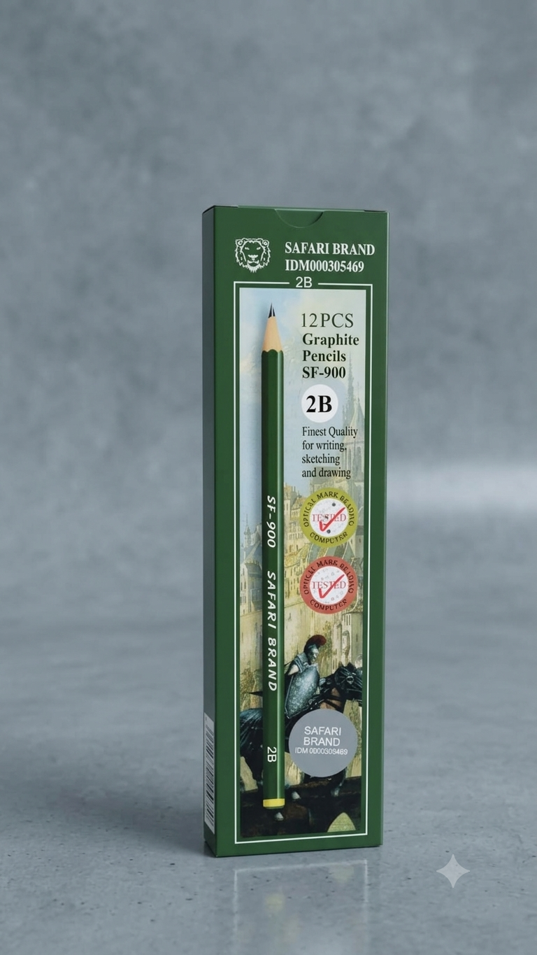 Pensil 2B Safari Brand 12 Pcs - Pensil Ujian Komputer / Pastel / Graphite Pencil SF-900 SF-100 SF-2025