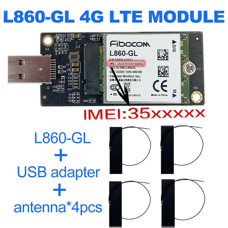 【Latest Style】 Fibocom L860-Gl L860 Gl Usb 4g Module Wlan Lte-A Pro Cat16 4g Lte L860 Usb Lte Module