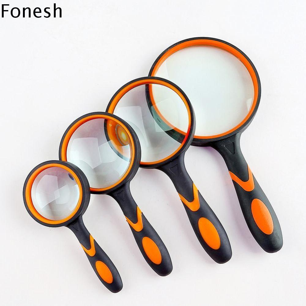 FONESH Cho Đọc Báo Đồ Trang Sức Xách tay Cao su Xử Lý Quang học Kính Lúp Kính Lúp cầm tay 10X Magnifying Glass Mắt Loupe Glass