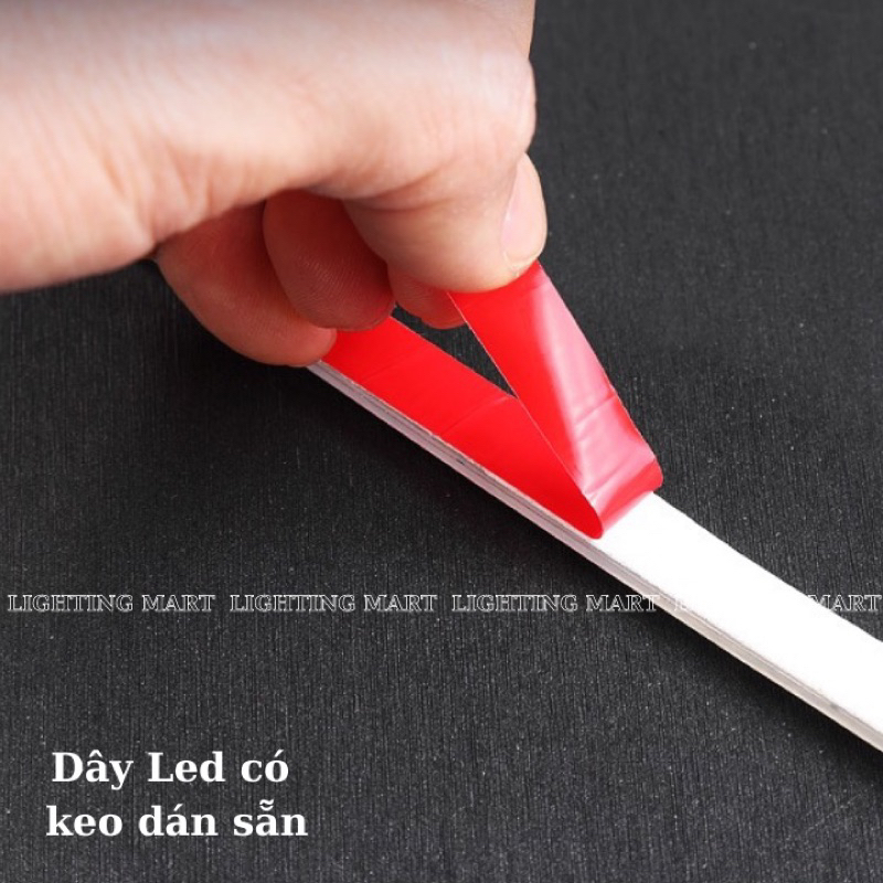 Dây Led dán 220V siêu sáng chống nước dây Led có keo dán sẵn trang trí phòng quán cà phê noel lễ tết led khải ân
