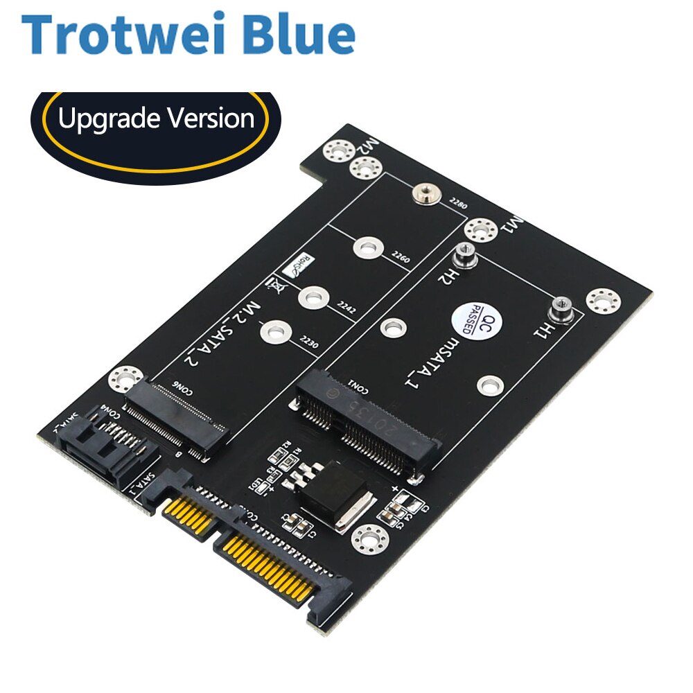 Riser 2 In 1 Msata / M2 NGFF SSD To Dual SATA 3.0 Converter M.2 SATA Adapter Msata To SATA Expansion Card Board For Miner Mining