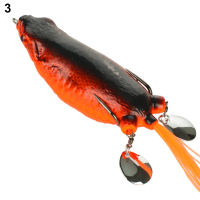 9cm/25g Silicone Huge Frog Bait Colorful Slice Double Sequin Soft Artificial Frog Bait Fishing Accessory