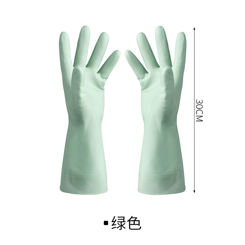 Kitchen dishwashing gloves thickened durable waterproof cleaning housework women's laundry Grant latex rubber rubber gloves