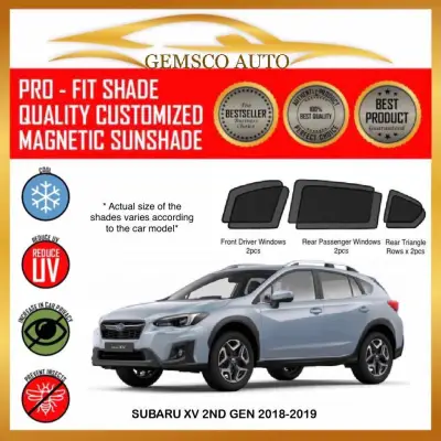 Subaru XV 2nd Gen 2018-2021 (6 pcs) Car Magnetic Sunshade / Boot Tray