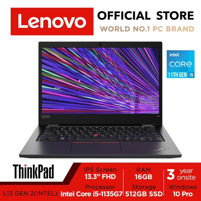 Lenovo ThinkPad L13 Gen 2 | 20VH001FSG | Iris Xe Graphics | 13.3inch FHD (1920x1080) | Intel Core i5-1135G7 | 16GB DDR4-3200 | 512GB SSD | 3Y Onsite Warranty