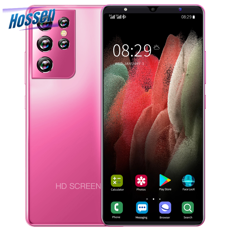 S21 Ultra 5.5-inch Face Recognition Fingerprint Unlock Smart Phone 6+128gb Smartphone ราคา 262 บาท*ส่งฟรี