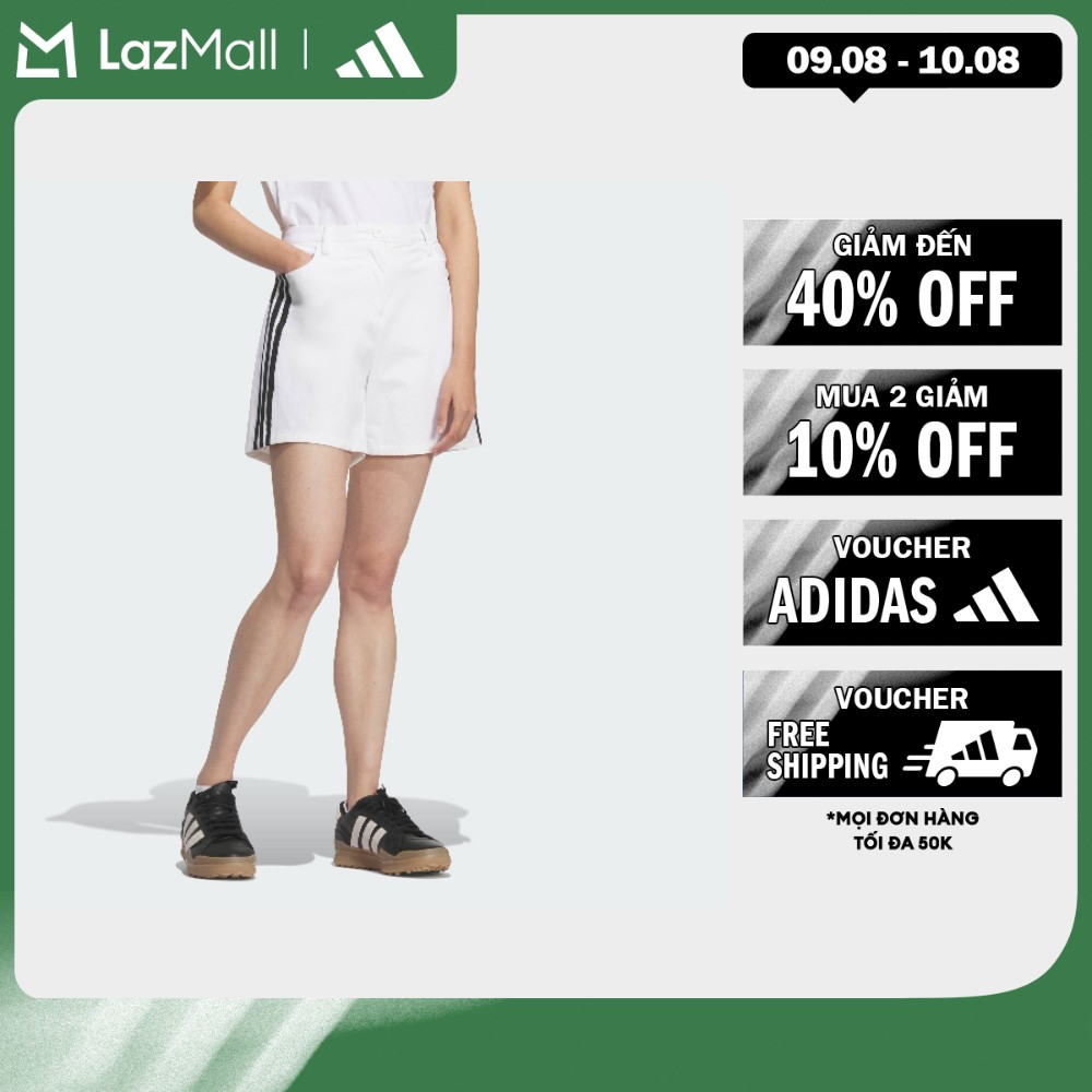 [9-10.8-MUA 2 GIẢM 10%+VOUCHER 10%] adidas Đánh gôn QUẦN SHORT 3 GẠCH 5INCH Nữ trắng KD7212