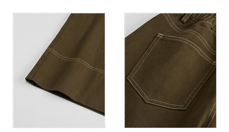 Giordano Women 100% Cotton wide leg ankle length pants Free Shipping 18424609 · v2