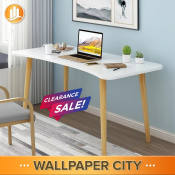 WPC Minimalist Pine Wood Study Desk Clearance Sale