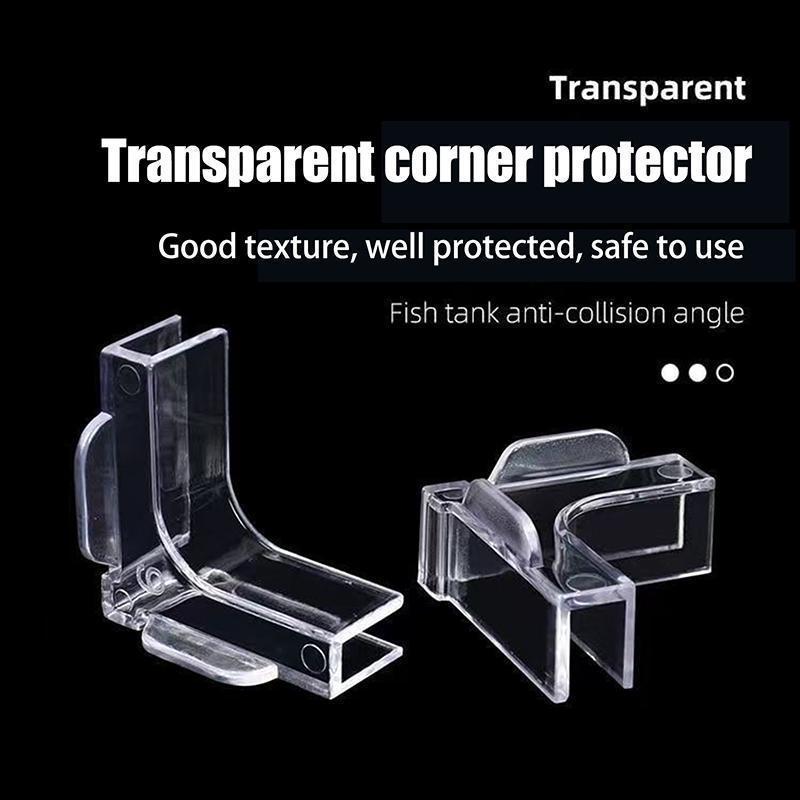 [COD] Bsuimki 4 tấm bảo vệ góc bể cá chống va chạm trong suốt bằng acrylic phụ kiện bảo vệ miễn phí dán bảo vệ bể cá