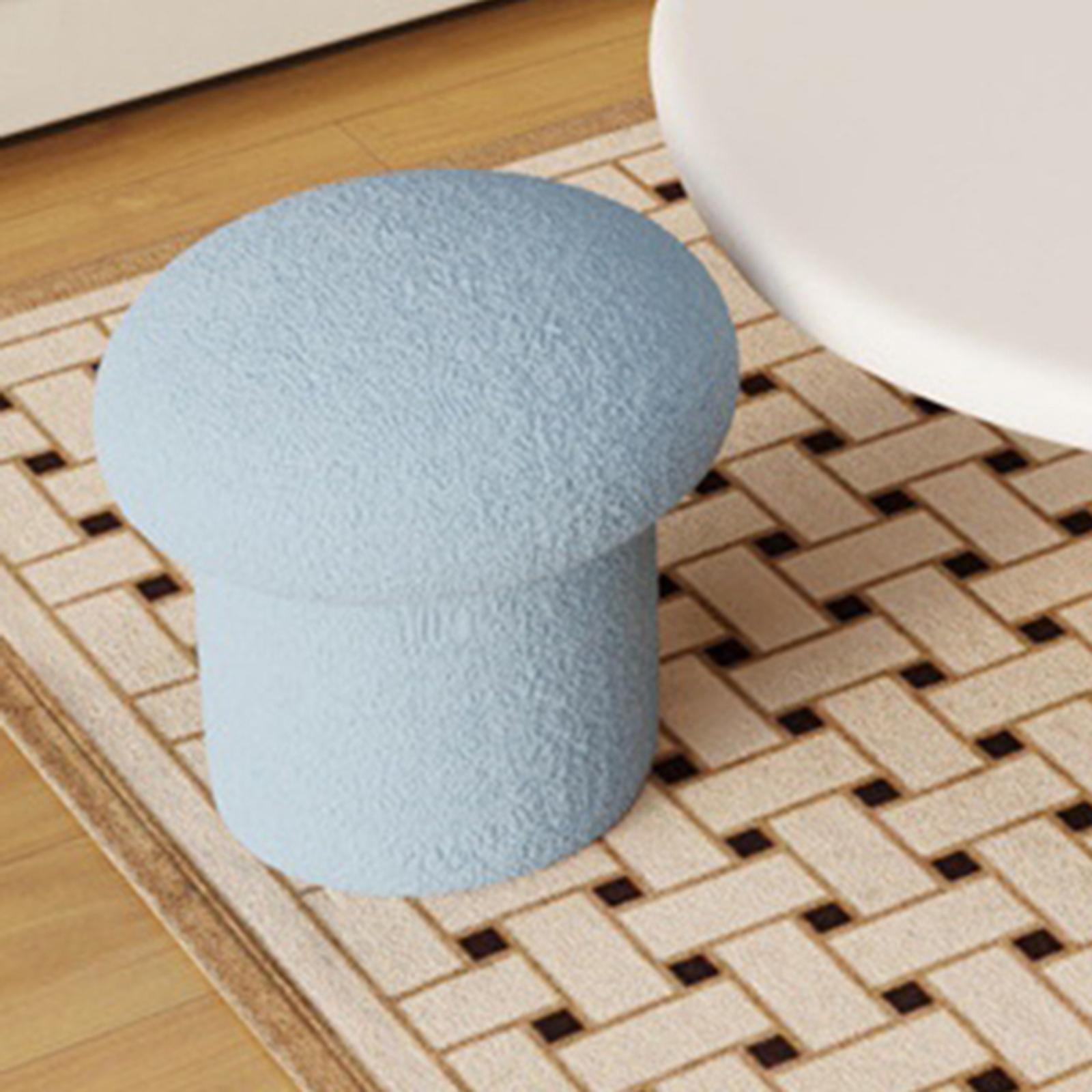 Dovewill Round Footstool Decorative Stool Padded Seat Shoe Changing Stool Ottoman Stool for Dressing Table Office Nursery Doorway Home