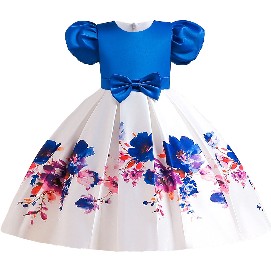 dress for kids girls 7 to 8 dress for kids girls 2023 Floral Summer Dress For Girls Children Casual Clothes Bow Girl Princess Party Dresses Kids Birthday Wedding Vestidos ราคา  450 บาท*ส่งฟรี