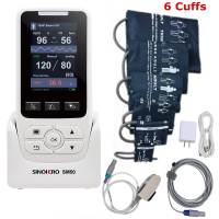 Sinohero SM50 Handheld Patient Monitor for Adults Child Multparameter Home Hospital ICU SPO2 NIBP TEMP PR Vital Signs Monitor