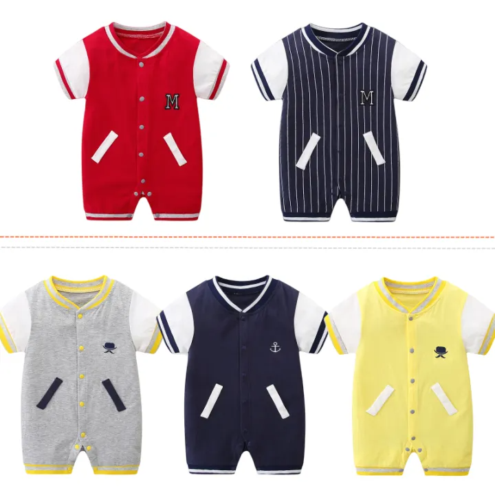 Baby bodysuit Summer Short Sleeves Baby Jumpsuit New Born Baby Infant