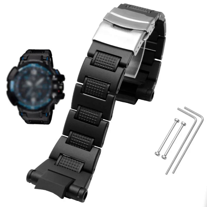[Đường mòn] plastikowe Watchband cho CASIO G-SHOCK GA-1000 1100 GW-4000 GW-A1100 A1000 zegarek pasek wysokiej jakości mężczyzna sportowy zeg