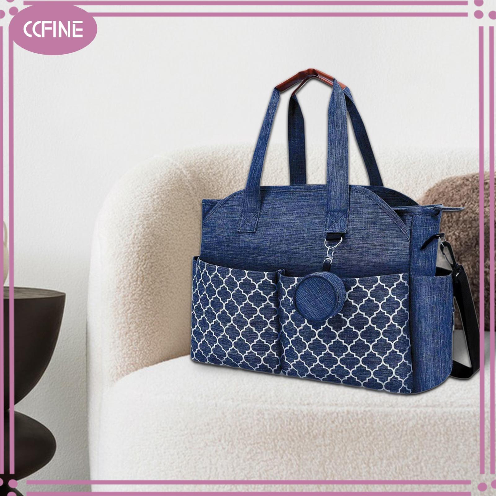 Ccfine Túi tote Chứa tã Túi đeo vai cho mẹ tổ chức Phong cách Dây đeo vai có thể điều chỉnh Du Lịch Túi tã trẻ em túi cho tã